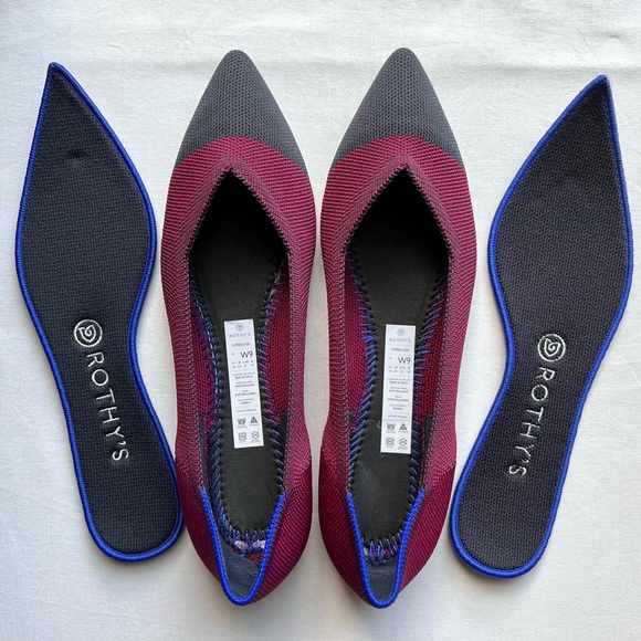 ROTHY’S: “The Point” Crimson Cap Toe Size 9 NIB - Picture 2 of 14